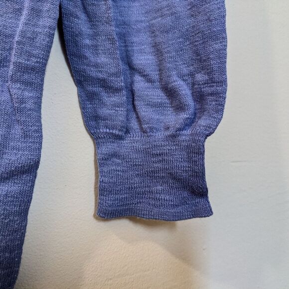 J.Crew 3/4 Sleeve Periwinkle Blue Pull Over Sweater 100% Cotton, Womens Small - Picture 5 of 10